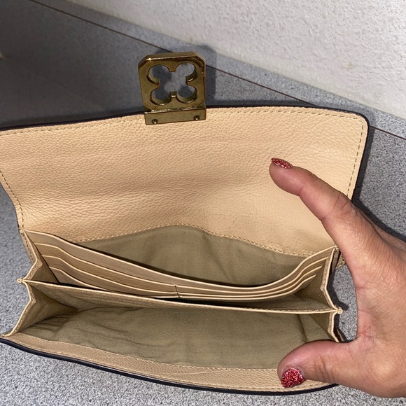 EUC Chloé Elsie Cream Continental Turn-Lock Leather Wallet - Picture 10 of 15